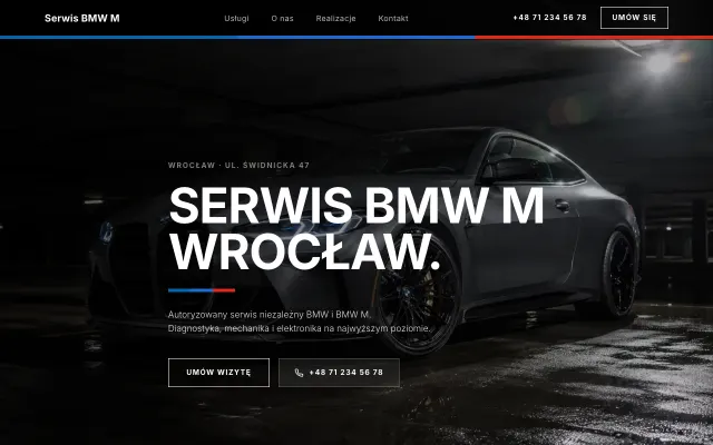 Podgląd strony — Serwis BMW Wrocław