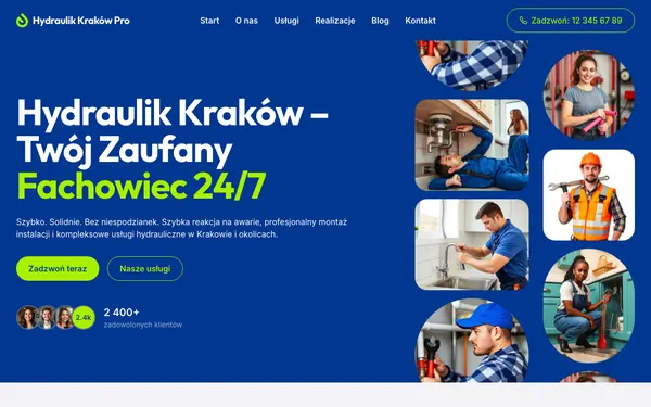 Podgląd strony — Hydraulik Kraków